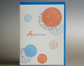 Circles Birthday Letterperss Card