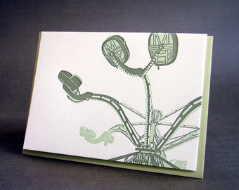 Spider Carnival Letterpress  Card