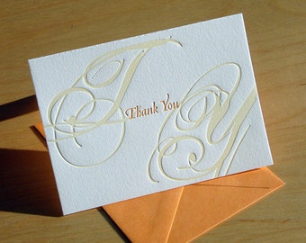 Letterpress Thank You Card