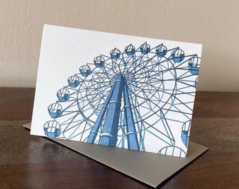 Ferris Wheel Letterpress Card