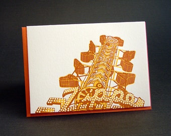 Zipper Carnival Letterpress Card