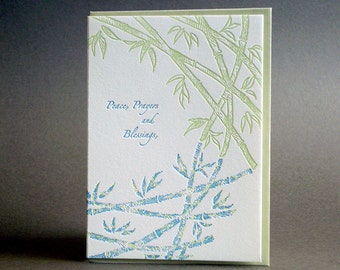 Bamboo Sympathy Letterpress Card