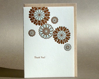 Botanical Thank You Letterpress Card