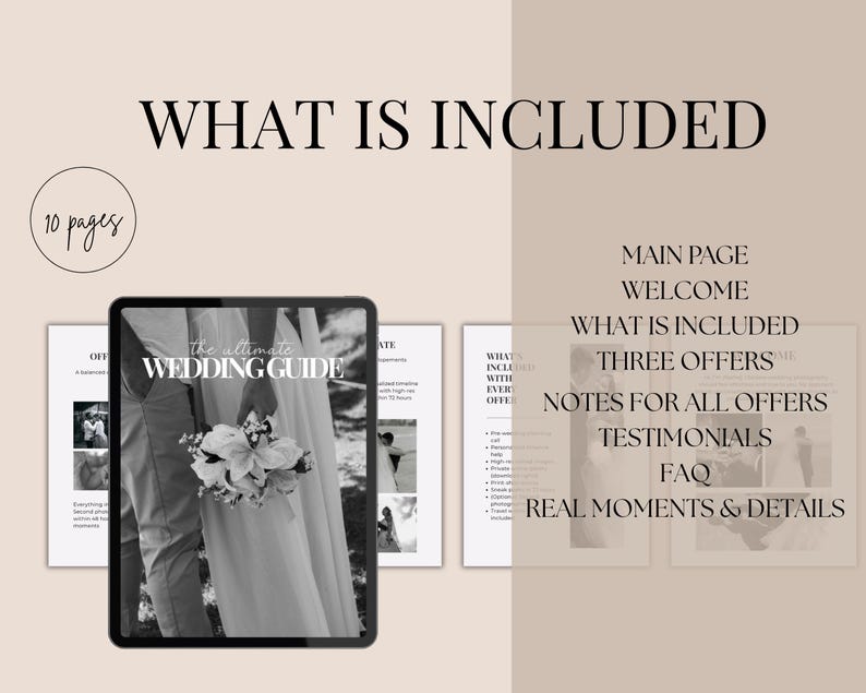 Wedding Photography Pricing Guide Template