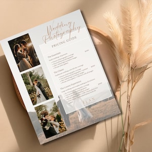 Wedding Photography Pricing Guide: Elegant Canva Template (US Letter PDF)