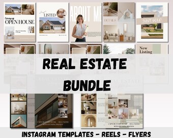 Realtor Social Media Canva Templates: Instagram Reels & Flyer Bundle (Digital Download