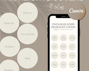 Minimalist Instagram Highlight Covers Instagram Highlights Template DIY Story Icons Aesthetic Minimal Instagram Highlight Covers