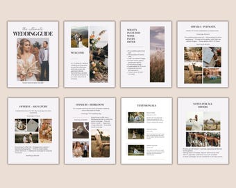 Hochzeitsfotografie Klient Guide Canva Vorlage (Digitaler Download)