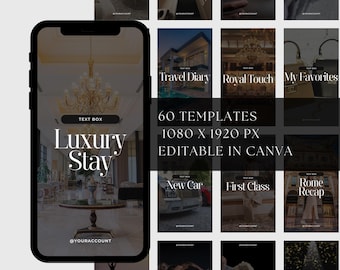 Lyxiga Instagram-omslag Virala lyxiga, rik livsstil Videor TikTok Instagram Feminina ansiktslösa omslag Mall Canva