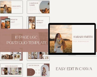 Roze minimale UGC-portfoliocanva-websitesjabloon voor contentmakers Socialmediakit-bestemmingspagina UGC-portfoliosjabloon voor makers