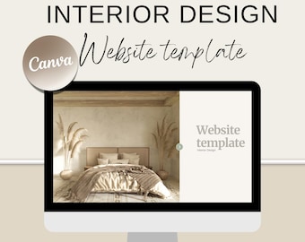 Modello di sito web di interior design Presentazione di interior designer Portfolio di interior designer decoratore Home Staging