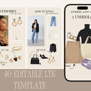 LTK Instagram Template Editable Canva LTK Template Social Media Influencer LTK Collage Template ltk Fashion Template Aesthetic Instagram