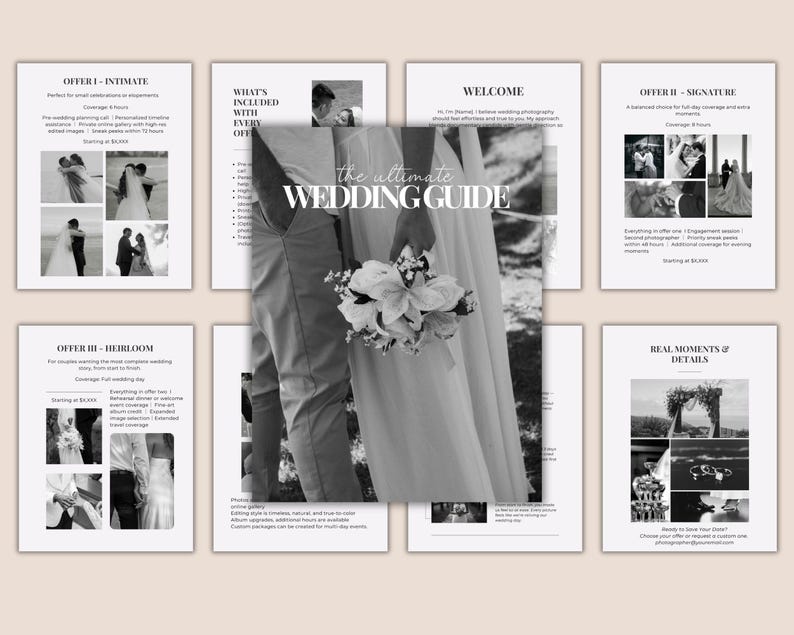 Wedding Photography Pricing Guide Template