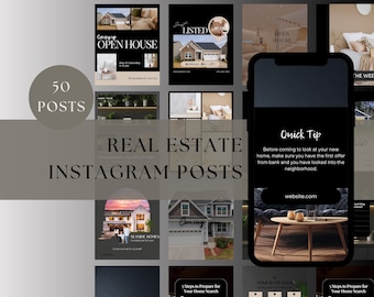 Real Estate Instagram Post Templates |  Real Estate Agent | Realtor Instagram Templates | Canva Templates - Story - Post – Highlight Covers