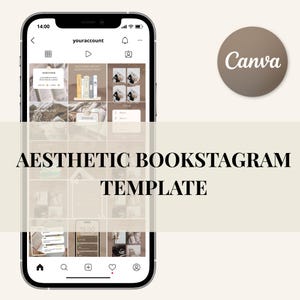 Aesthetic Bookstagram Instagram Template Bookish Instagram Bookstagrammer Social Media Bookstagram Template Canva Bookish Things
