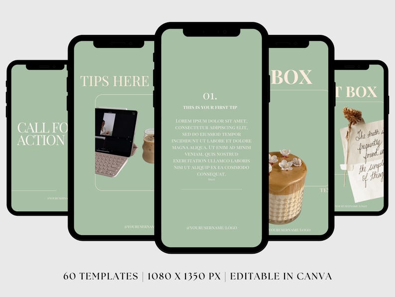 60 Instagram Carousel Templates | Minimalist Canva Posts (canva Pro ...
