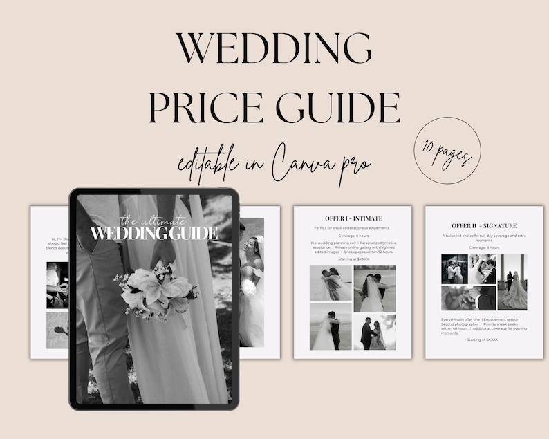 Wedding Photography Pricing Guide Template