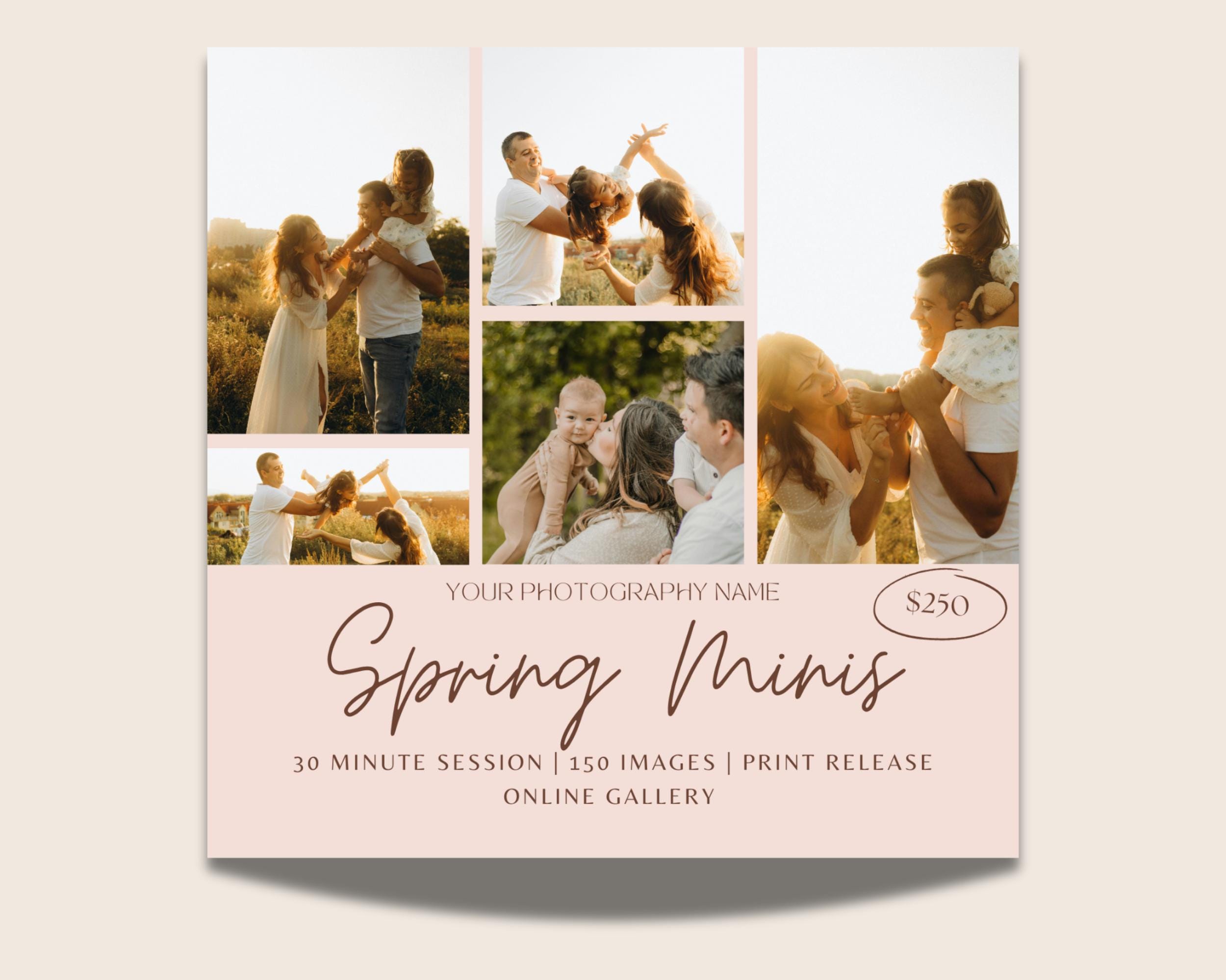 Spring Mini Session Flyer Template | Photography Marketing Canva ...