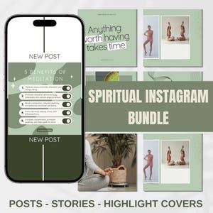 Spiritual Instagram Canva Templates: Wellness, Yoga, Pilates (Digital Download)