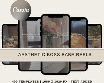 Sjablonen voor esthetische Instagram-rollen | 400 anonieme canva-ontwerpen (digitale download)