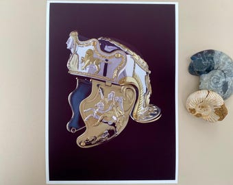 Roman Cavalry Helmet | Original Artwork | Giclee Print | Sizes A5-A3
