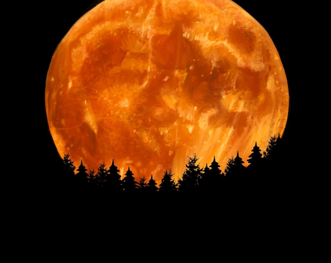 Hunter’s Supermoon | Giclee Print | Original Artwork| A5, A4, A3
