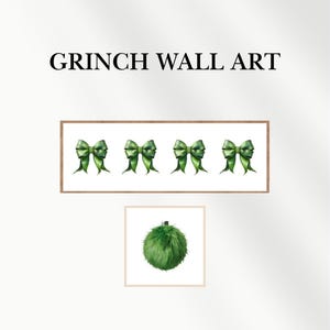 Grinch Decor | Grinch Sign | Merry Grinchmas | Dr Seuss Printable | Whoville | Grinch Party | Holiday Wall Art | 2 Digital Download Set