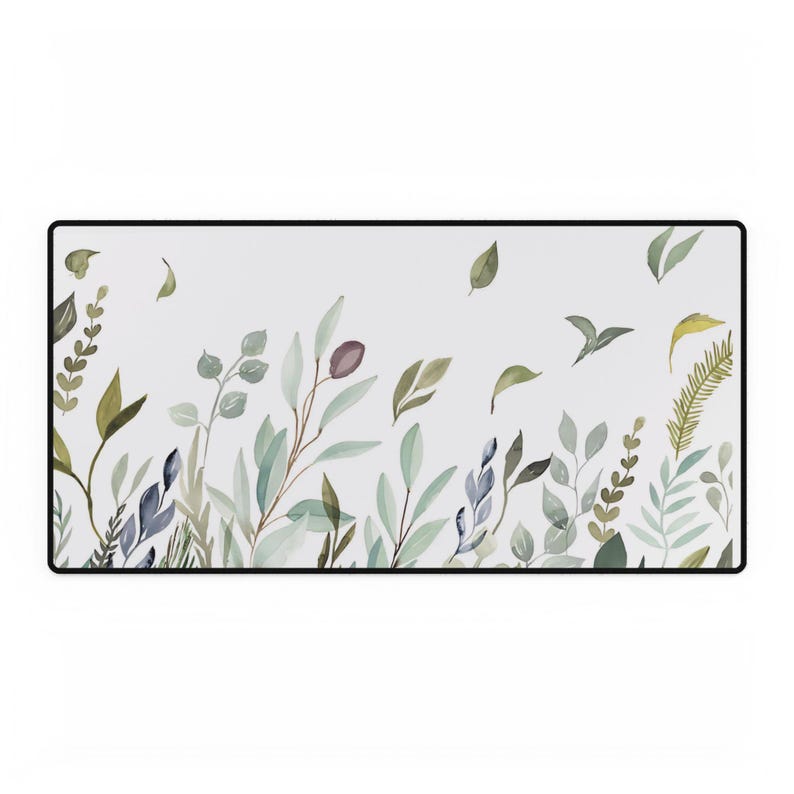 Garden Desk Mat, Floral Desk Mat, Flower Mouse Pad, Large Mousepad