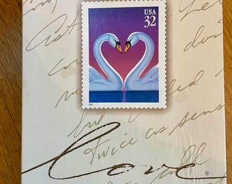 Vintage 1997 US Postal Service stationary - Love Swans set.