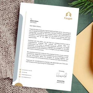 Diseño de membrete profesional Membrete elegante y personalizable para uso comercial Membrete moderno Correspondencia oficial Diseño de membrete