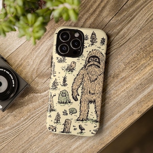 Bigfoot Doodle Phone Case, Iphone Case 26 for Him, Galaxy Phone Case for Her, Pixel Phone Case, Samsung Phone Case, Galaxy s24 Case