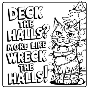 Swearing Cats Coloring Book for Adult: DIGITAL PDF, Swear Words and ...