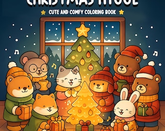 CHRISTMAS Hygge Coloring Pages | Instant Download PDF | 53 Pages
