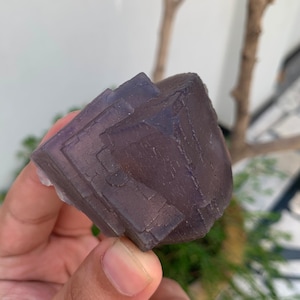 Natural Cube Fluorite with Etched Calcite |176g Clear Crystal from Pakistan | Rare Flower-Like Formation|ealing Mineral|Collector’s Specimen