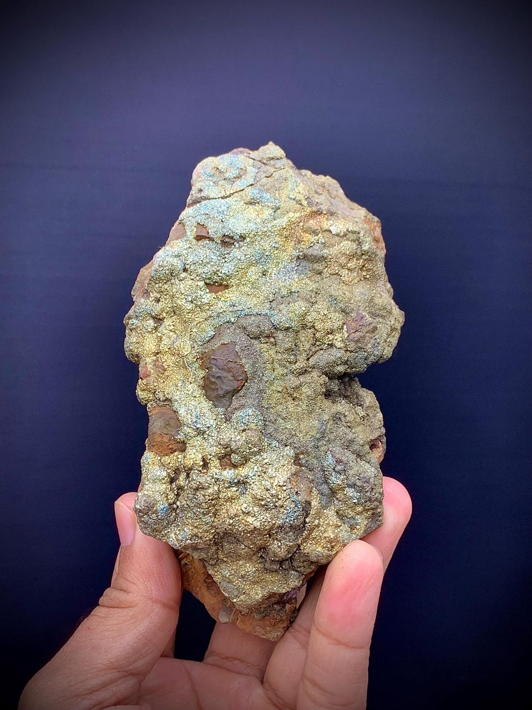 Rare Iridescent Pyrite Botryoidal Nuggets Crystals on Mother-rock ...