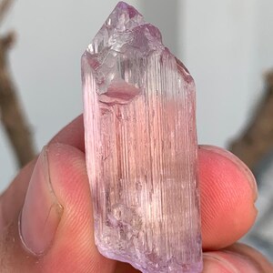 Etched Pink Kunzite Crystal: 75 Carat Afghan Healing Stone