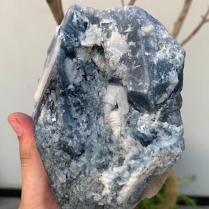Under the Quartz indicolite Tourmaline Cystal Rare Blue Quartz From Nooristan mine 1243 gm