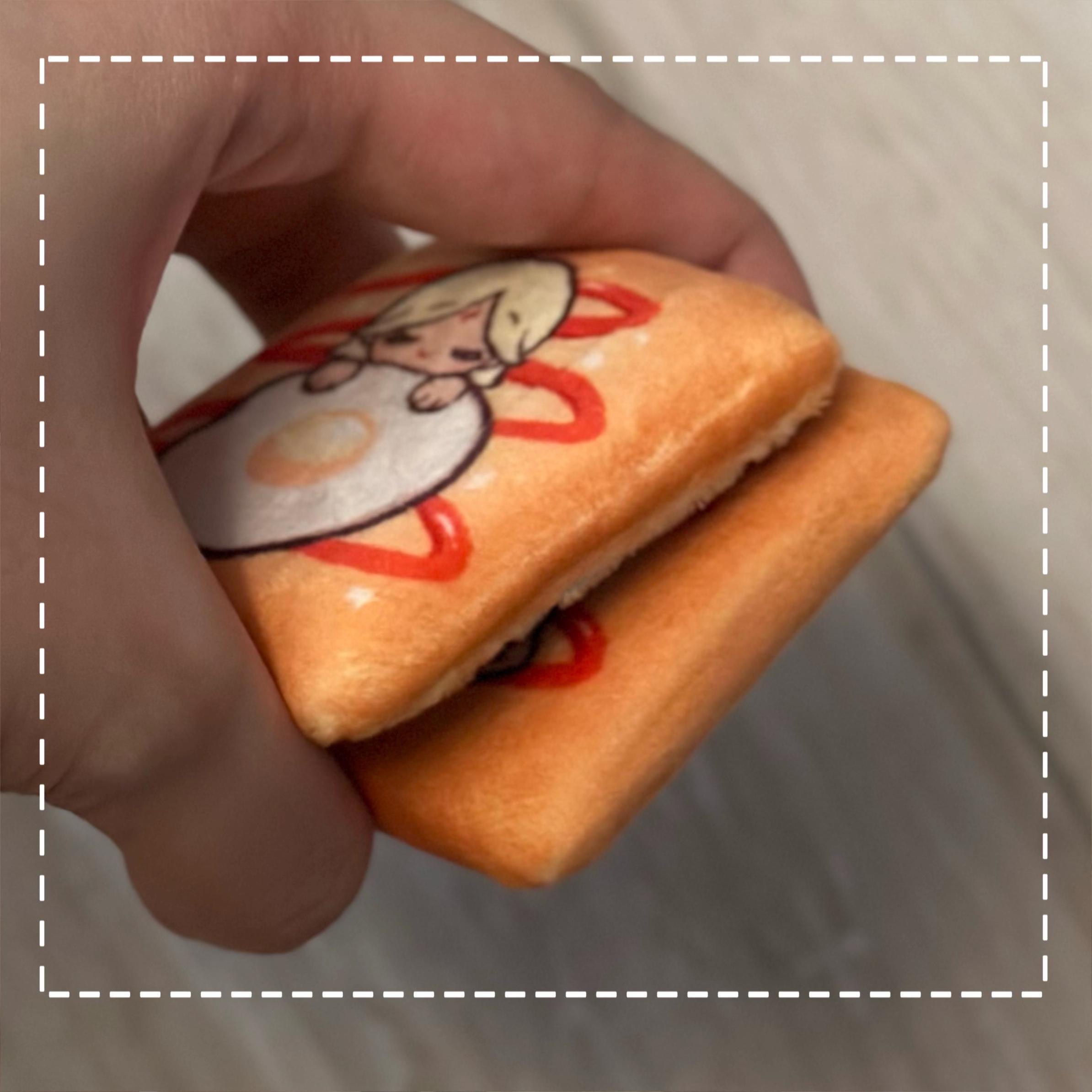 クッキーランキングダムぬいぐるみパンバッジ：ピュアバニラ＆シャドー