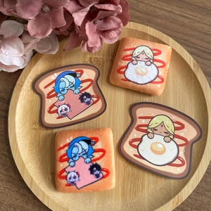 クッキーランキングダムぬいぐるみパンバッジ：ピュアバニラ＆シャドーミルククッキー