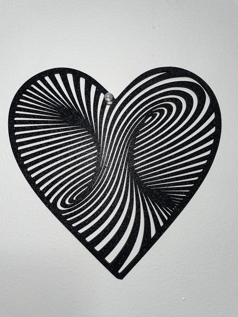HEART ILLUSION Wall ART Etsy