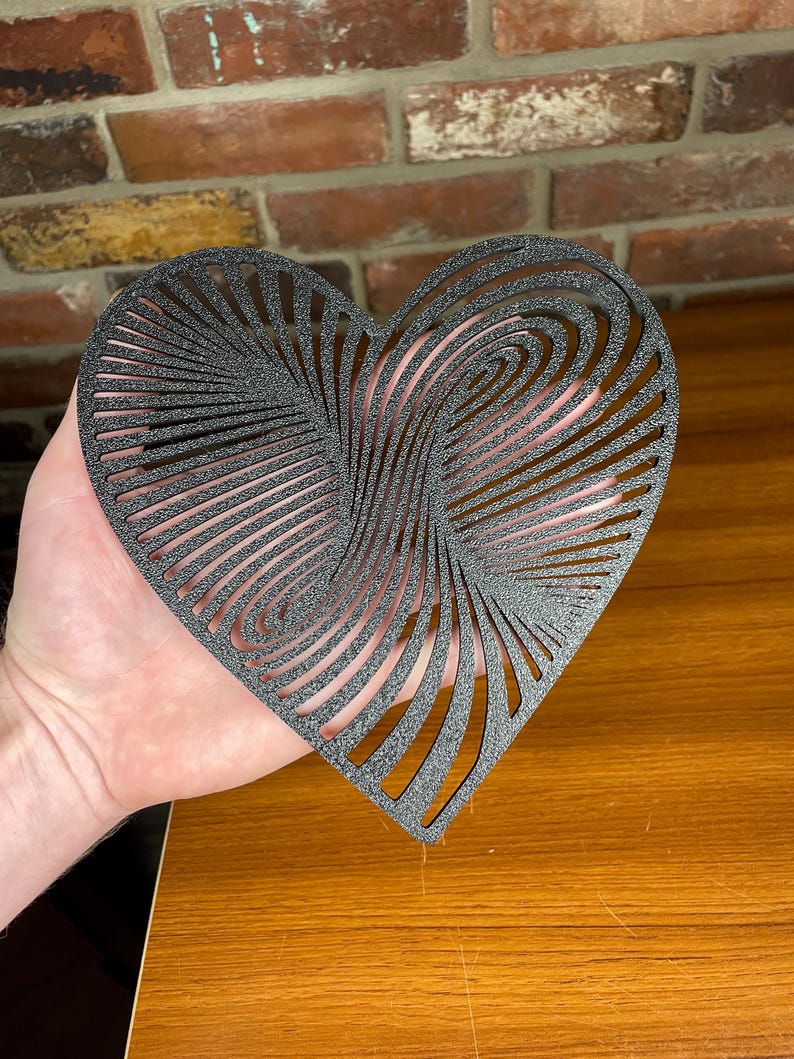 HEART ILLUSION Wall ART Etsy