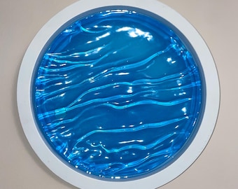 OCEAN WAVE ART Wall Canvas Artwork Water Ripple
