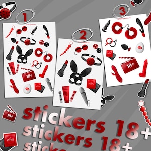 18+ Sticker: Wasserfestes Glanzpapier