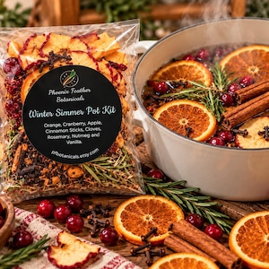 Simmer Pot Kit, Stovetop Potpourri, Natural Home Fragrance, Dried Fruit, Florals & Herbs, Pet Friendly, Housewarming Gift, Hostess Gift