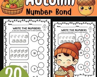Autumn Number Bond Fun: Building Math Skills with Fall Flair!