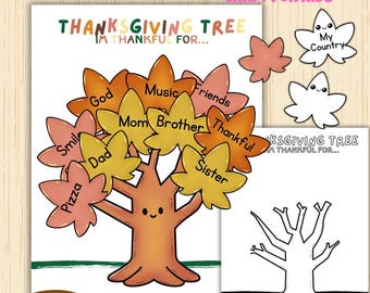 Thanksgiving Tree Craft for Kids | Gratitude Activity (PDF)