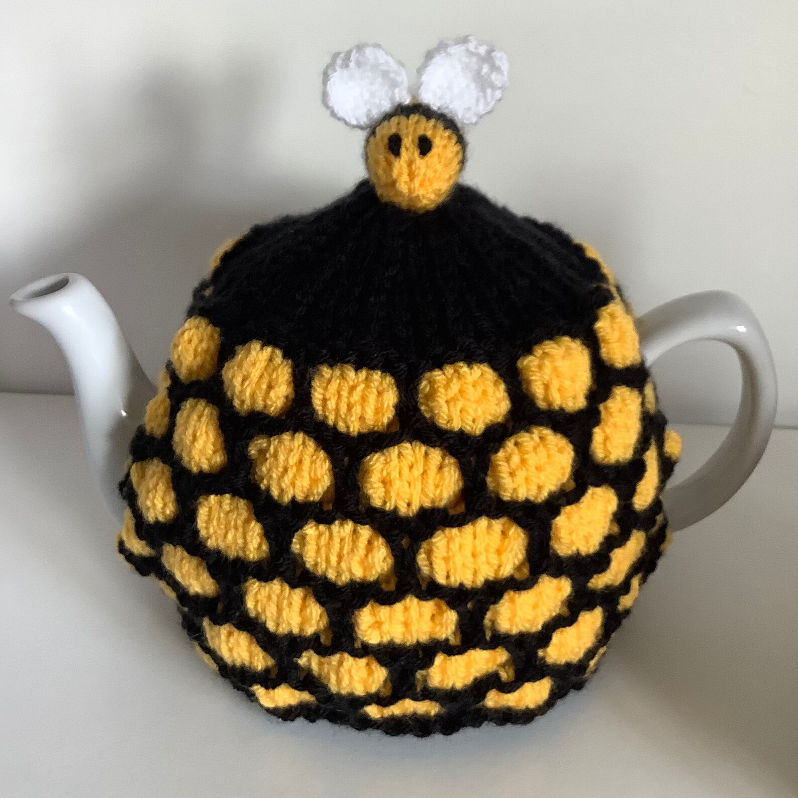 Bee Tea Cosy Hand Knitted Bee hive Tea Cozy for Etsy
