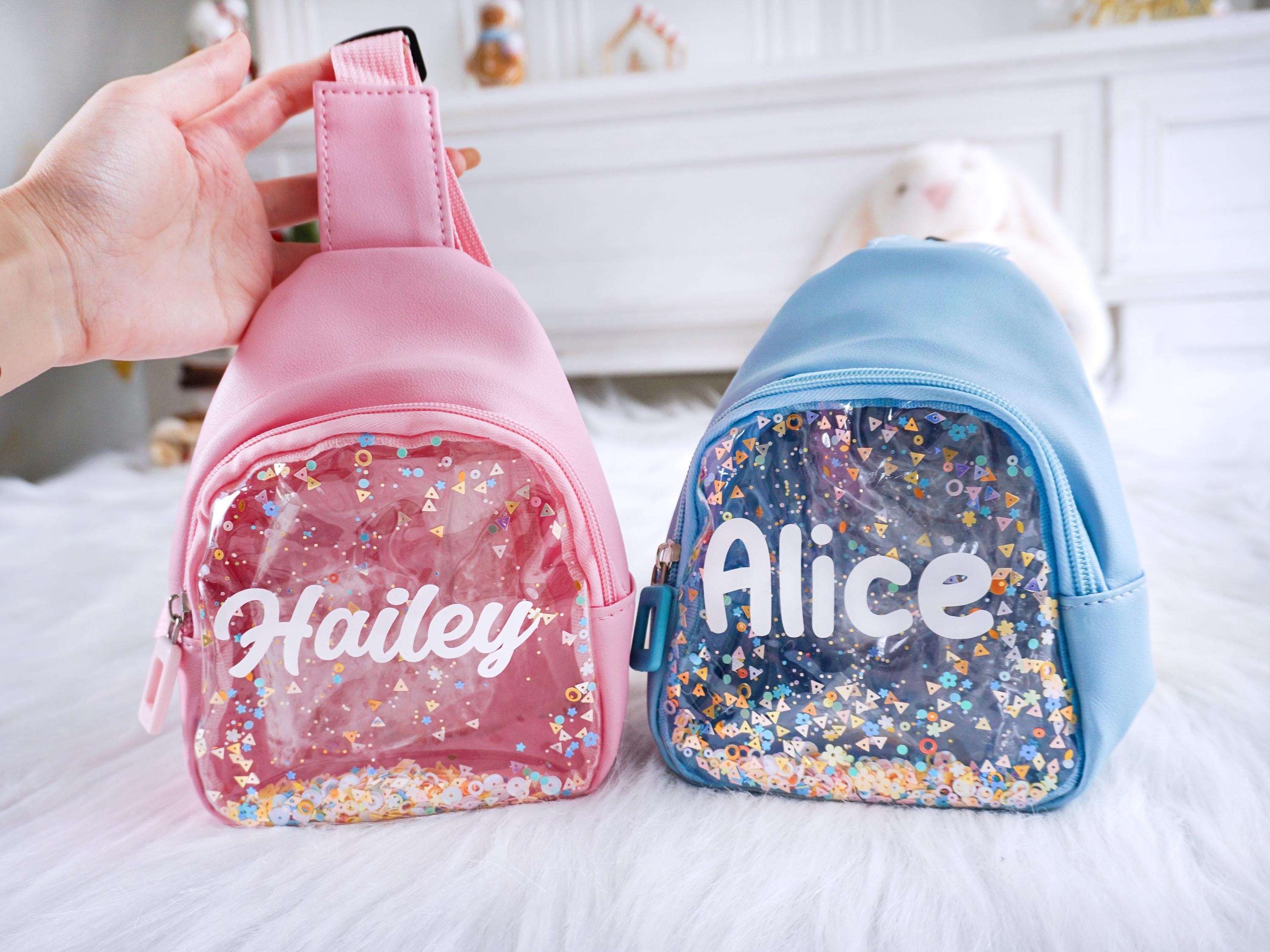 Personalized Kids Funny Pack,Sling Purse,Cross Body Mini Bag For Toddlers,Birthday Gifts For Girls,Gifts For 2 3 4 5 6 7 8 9 Years Old Kids