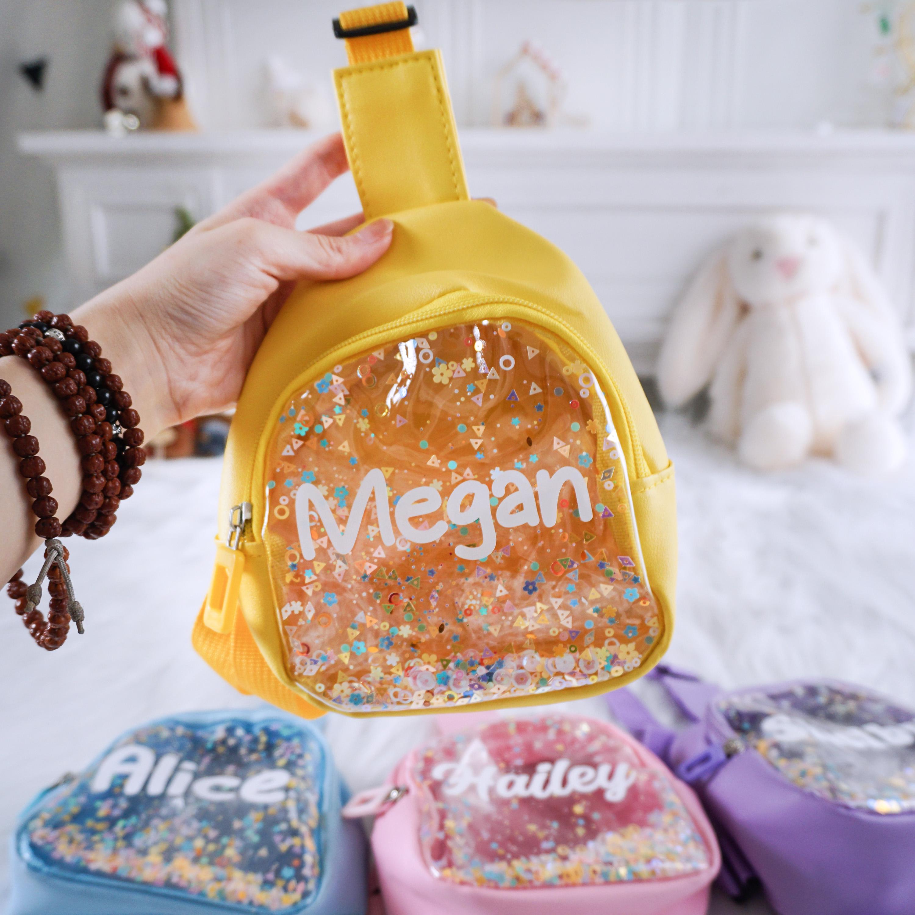 Personalized Kids Funny Pack,Sling Purse,Cross Body Mini Bag For Toddlers,Birthday Gifts For Girls,Gifts For 2 3 4 5 6 7 8 9 Years Old Kids
