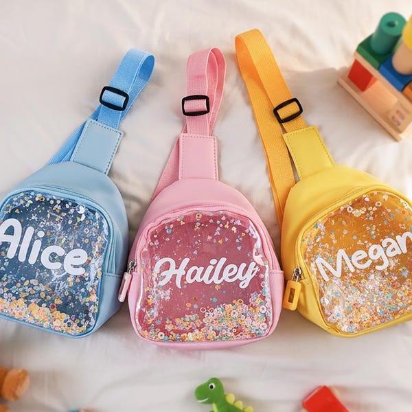 Personalized Kids Funny Pack: Crossbody Sling Purse, Birthday Gift